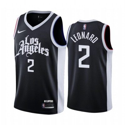 Nike Los Angeles Clippers #2 Kawhi Leonard Black Youth NBA Swingman 2020-21 City Edition Jersey